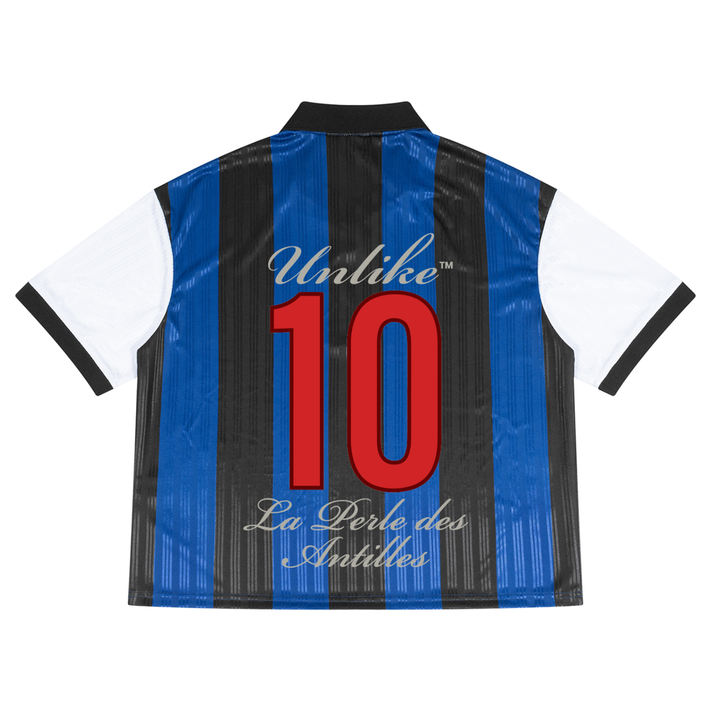 Ayiti Boxy Striped Collared Football Jersey