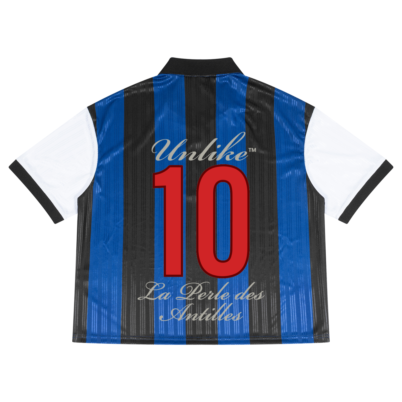Ayiti Boxy Striped Collared Football Jersey