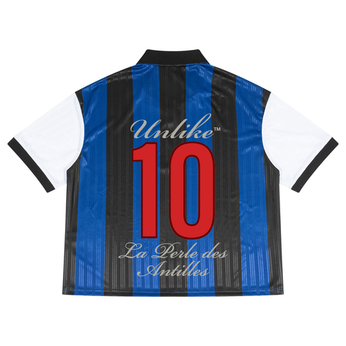 Ayiti Boxy Striped Collared Football Jersey