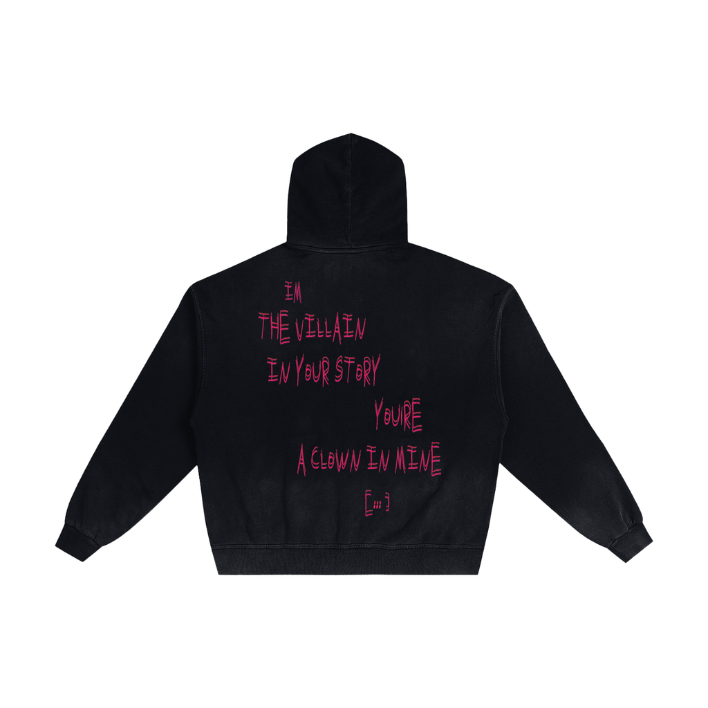Villain Hand-Frayed Sunfade Zip Hoodie