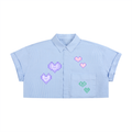 Women’s Striped Boxy Cropped Shirt