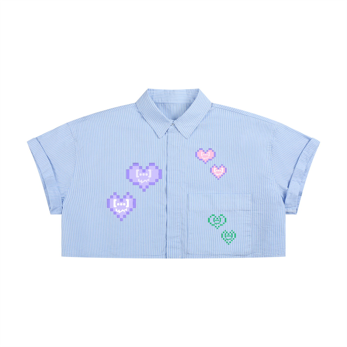 Women’s Striped Boxy Cropped Shirt