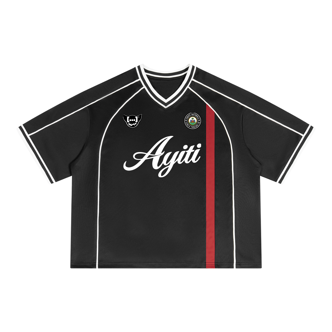 Ayiti Boxy V-Neck Football Jersey